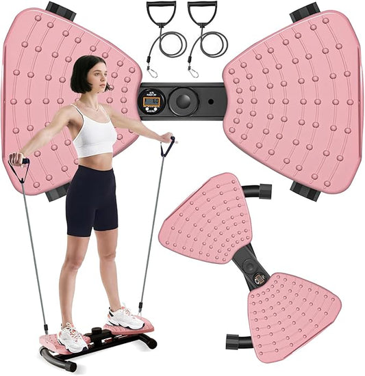 Waist Twister, Ab Twister Board 440 lbs Weight Capacity, Ab Machine for Slim Waist and Core, Workout Equipment with Smart LED Digital Display Track Time, Reps, Calories