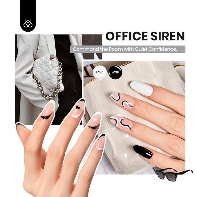 Beetles Gel Nail Polish Set - Style Manifesto 60 Colors Winter Uv Gel Polish Kit Jelly Brown Glitter Nude Pink White Red Blue Green Color Nail Polish Base &Glossy Matte Top Coat Gift for Her Women