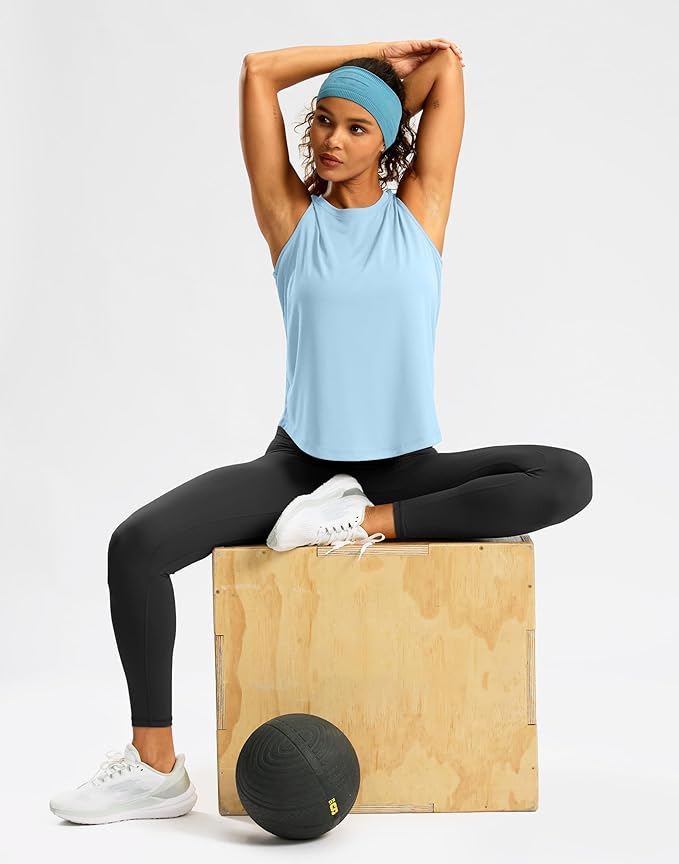 G Gradual Workout Tank Top for Women Sleeveless Athletic Yoga Tops High Neck Quick Dry Running Tennis Sports Shirts for Women