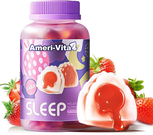 Melatonin Gummies 1.5mg for Adults: Extra Strength with L-Theronate,Ashwagandha,GABA,Lemon Balm and Chamomile for Supports Health Circadian Rhythm,Sleep Support Gummy Non-Habit Forming Strawberry