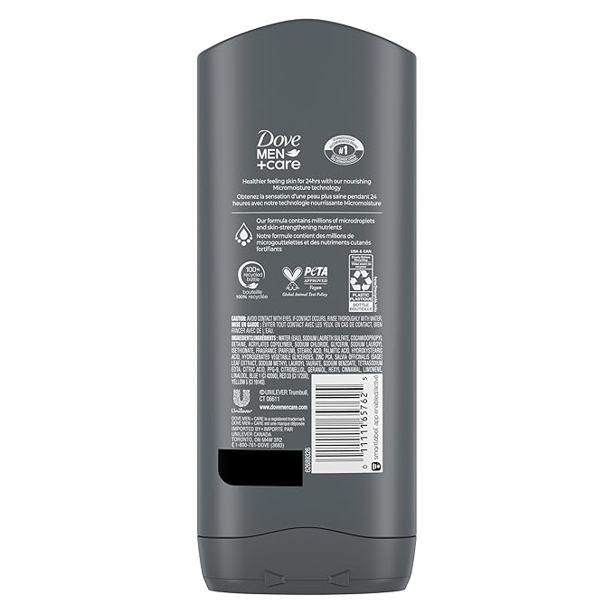 Dove Reviving Minerals & Sage Body and Face Wash with 24-Hour Nourishing Micromoisture Technology Body Wash for Men, 13.5 oz
