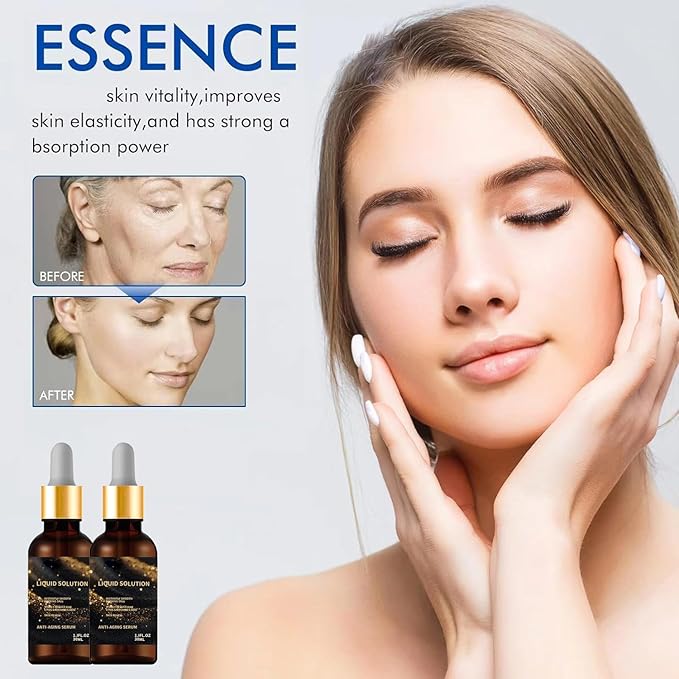 Olavita Face Serum, Liquid Solution anti Aging Serum, Vitamin C & E, Anti Aging Face Tightening, Boost Skin Collagen, Reduce Wrinkles & Plump Skin. 3pcs