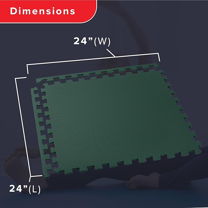 We Sell Mats – ½ Inch Thickness Multipurpose EVA Foam Floor Tiles – Interlocking Floor Mat for Indoor Gym, Playroom, and Home Use