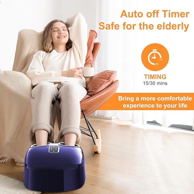 Foot Massager with Heat, Shiatsu Foot Massage for Plantar Fasciitis, Multiple Massage Modes, Deep Kneading Electric Foot Massager Machine, Gifts for Women Men, Fits Up to Size 12