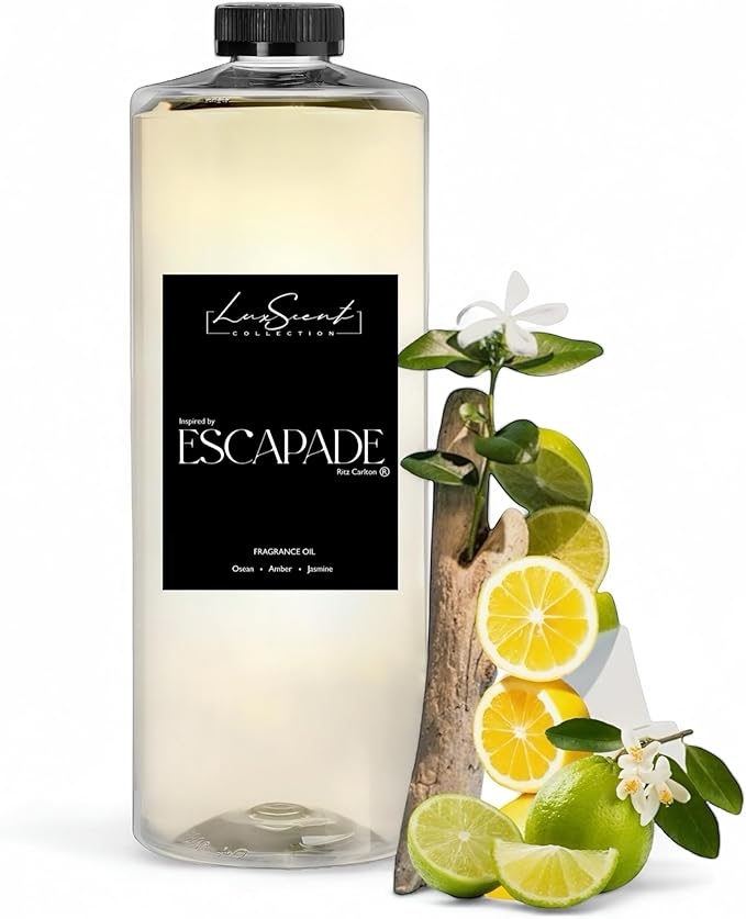 Escapade Aroma Diffuser Oil 1200ML - Waterless Essential Oil for Diffusers - Luxury Hotel Fragrance Inspired by Ritz Carlton - Aroma Oils for Aromatherapy - Fits in Any Diffuser (Escapade)