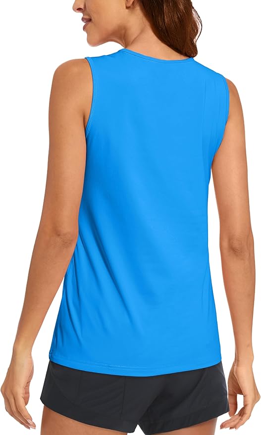 MAGCOMSEN Women's Sleeveless Workout Shirts UPF 80+ Dry Fit Running Wicking Tank Tops Athletic Gym Summer