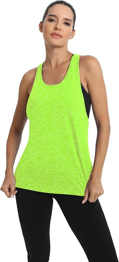 ICTIVE Workout Tops for Women Sleeveless Open Back Muscle Racerback Exercise Tank Shirts