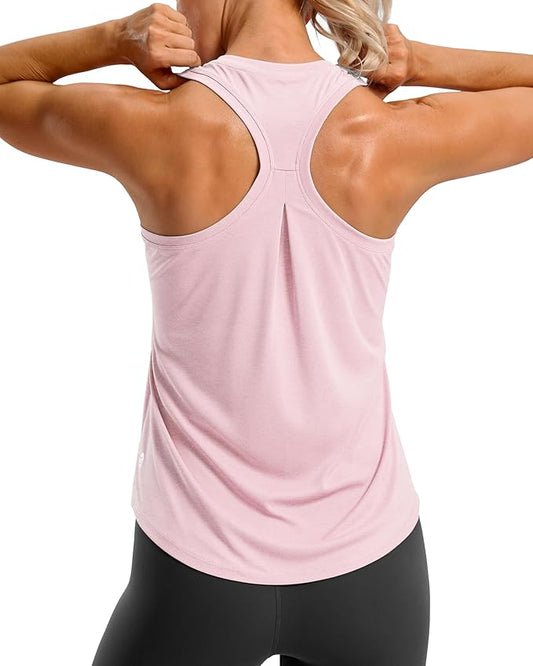 G Gradual Women's Workout Tank Tops Racerback Athletic Yoga Tops Loose Fit Sleeveless Running Gym Sports Shirts for Women