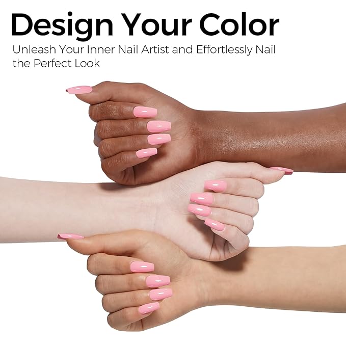 TOMICCA Baby Pink Gel Nail Polish, Light Pink UV Polish, Soak Off Cotton Candy Nail Art Pastel Manicure Salon DIY for Spring Summer