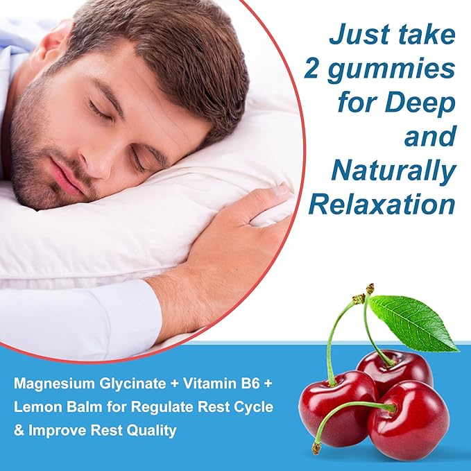 Sugar Free Ashwagandha Gummies - with Magnesium Glycinate, Rhodiola Rosea, Zinc, Lemon Balm, B6 - Relaxation Support, Natural Zzz, Stamina, Energy for Men Women - 60 Counts