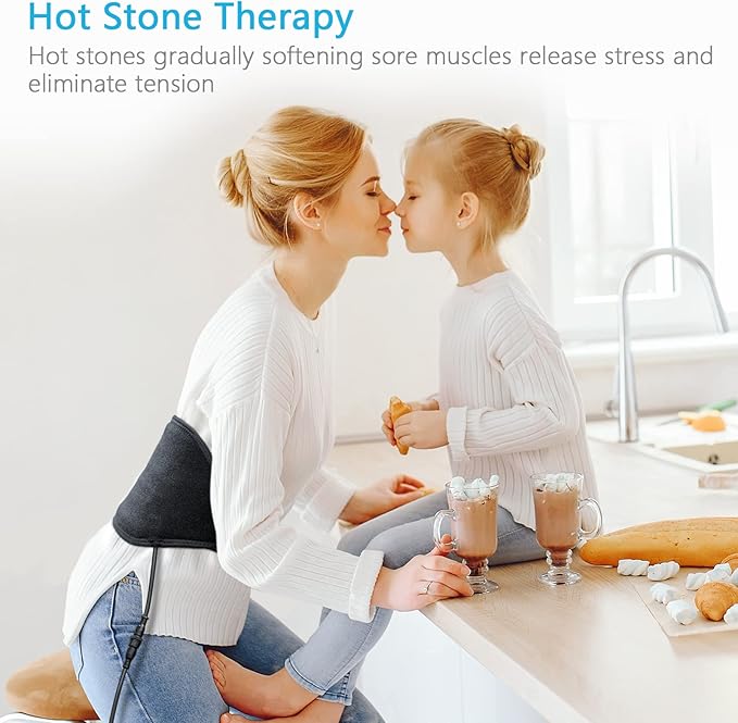 UTK Heating Pad for Back Pain Relief, Far Infrared Heating Pads with 20 Natural Jade Stones, Heating Fast, Hot Enough, Auto Shut Off, Smart Controller, 55'' Large Size Heat Pad for Back