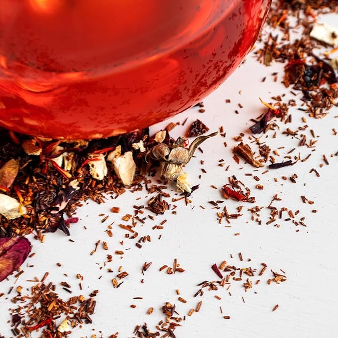 Organic Positively Tea Company, Blood Orange Vanilla Rooibos Tea, Loose Leaf, 16 Ounce