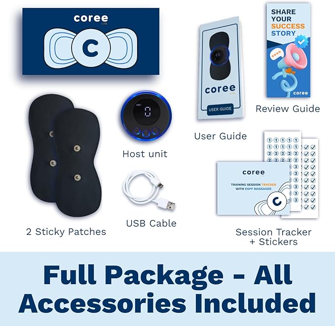 ESPF Massager for Pelvic Floor | Wireless Rechargeable EMS Mini Massager with 8 Modes, Compact Muscle Stimulator with Sticky Pads for Back, Waist, Abdomen & Pelvic Area Relaxation