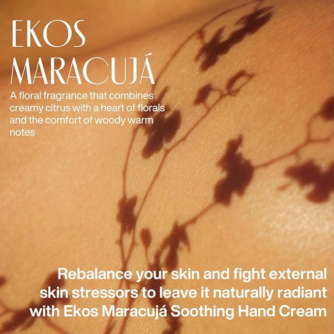 Natura - Ekos Passion Fruit Hand Cream - Calming Balm - Fast Absorption - 24-Hour Deep Hydration Skin Moisturizer - Vegan Skin Care - Brazilian Beauty Secrets - Self Care & Body Care - 2.6oz (75g)