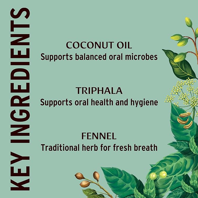 Banyan Botanicals Mint Daily Swish – Organic Ayurvedic Pulling Oil with Coconut Oil – Mouthwash for Fresh Breath and Sparkling Oral Health* – 24 oz – Non GMO Sustainably Sourced Vegan