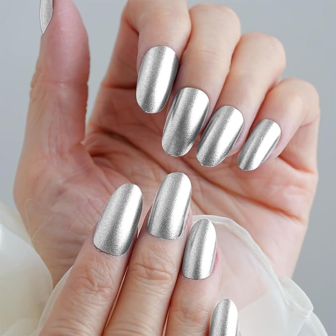 Gold Silver Chrome Nail Powder, Mirror Metallic Gel Chrome Powder Pigment for Nail Art Decoration