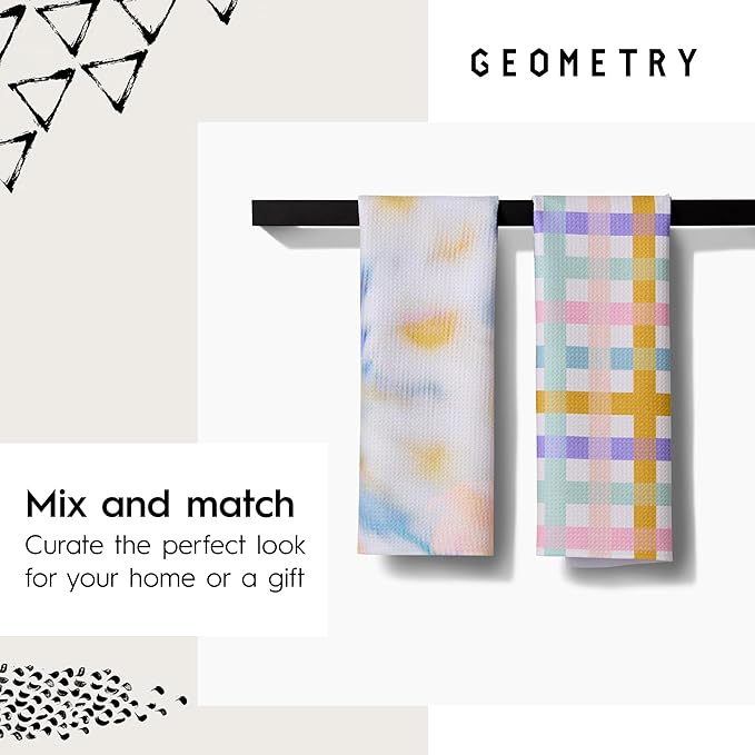 GEOMETRY Spring Kitchen Towels - Quick Dry Microfiber Cloth Spring & Summer Dish Towels for Kitchen Drying - Premium Quick Dry Towel - Soft Flora 18" x 30" (1 Pack)