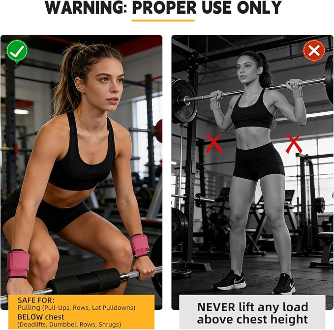 GPANDAG Weight Lifting Hooks for Men and Women(Pair), 330 LB Heavy Duty Gym Lifting Wrist Strap Hook for Deadlifts, Pull-Ups, Strength Training, 0.4inch Grip Weightlifting Hooks for Teen