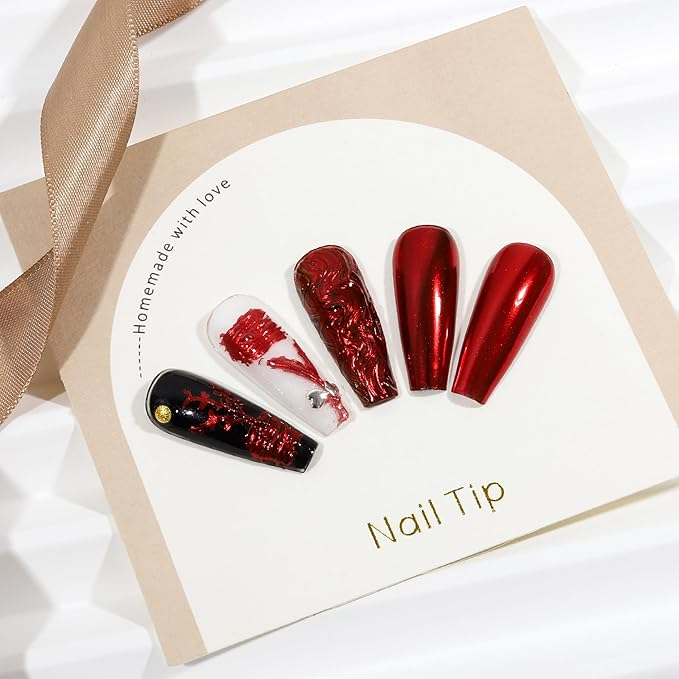 Artdone Chrome Nail Powder,Red Iridescent Aurora Powder Metallic Mirror Effect Pigment Pearlescent Mermaid Pigment Pearl Glitter Dust Kit, Nail Art Decoration, Resin Craft