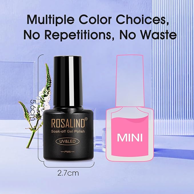 ROSALIND Glitter Christmas Gel Nail Polish, 12 Colors Red Sparkle Green Glitter Gold Silver Gel Polish Sparkly Hot Pink Winter Nail Polish Collection for Nail Art Gift Need UV Curing