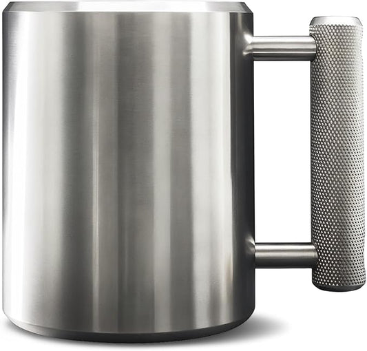 Heavy Mug 18LB 10 oz Stainless Steel Dumbbell Cup Exercise Water Cup Super Heavy Weight Fitness Training