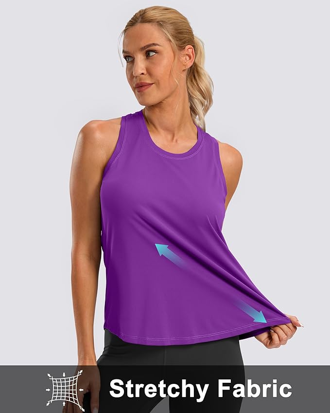 G Gradual Women's Workout Tank Tops Racerback Athletic Yoga Tops Loose Fit Sleeveless Running Gym Sports Shirts for Women