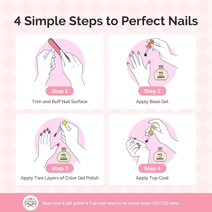 MelodySusie Highly Pigmented Gel Nail Polish Set,10 Classic Nude Colors with 2 Top & Base Coat, TPO & HEMA Free Plant-Based Formula, 16.5ml Tilt-and-Stand Bottle, Gift for Nail Art at Home