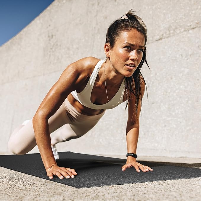 GWT 36" x 78" Durable Anti-Slip Workout Mat - 1/4" Thick Ultimate Floor Protection, Noise-Reducing,Tear-Resistant All-Purpose Exercise Mat for Treadmills, Home Gym, Yoga, and Weightlifting