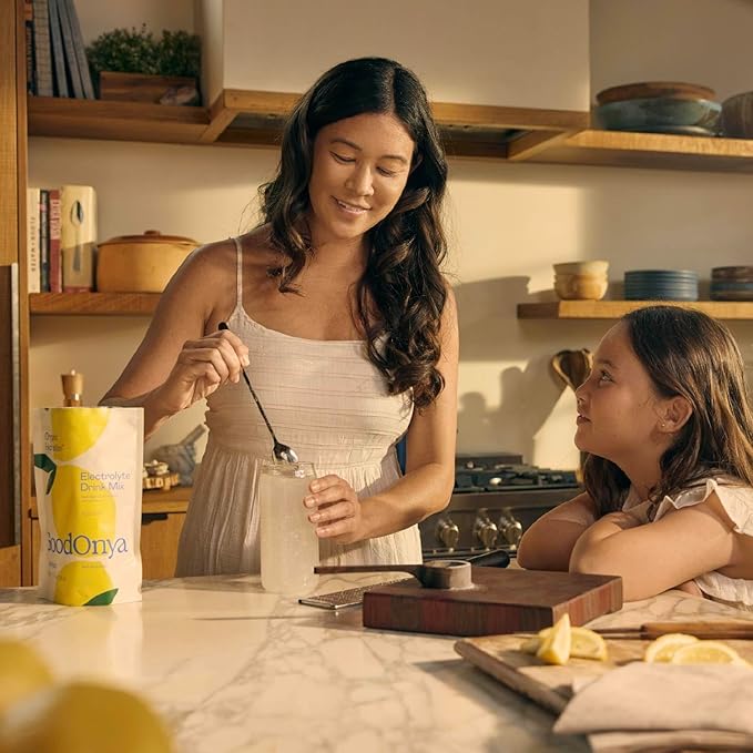 GOODONYA Organic Hydration Electrolyte Drink Mix, Certified Organic Hydration Powder, Non-GMO, Biochecked Glyphosate Free, Low Sugar, Lemonade Flavor, No Artificial Flavors, 42 Servings