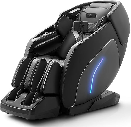 3D Massage Chair, Full Body Massage Chair, Zero Gravity Recliner w/Dynamic Leg Kneading System, 53.14" SL Track, Sleek Appearance, 12 Auto Modes, Wireless Charging, Bluetooth Speaker, TFT Screen