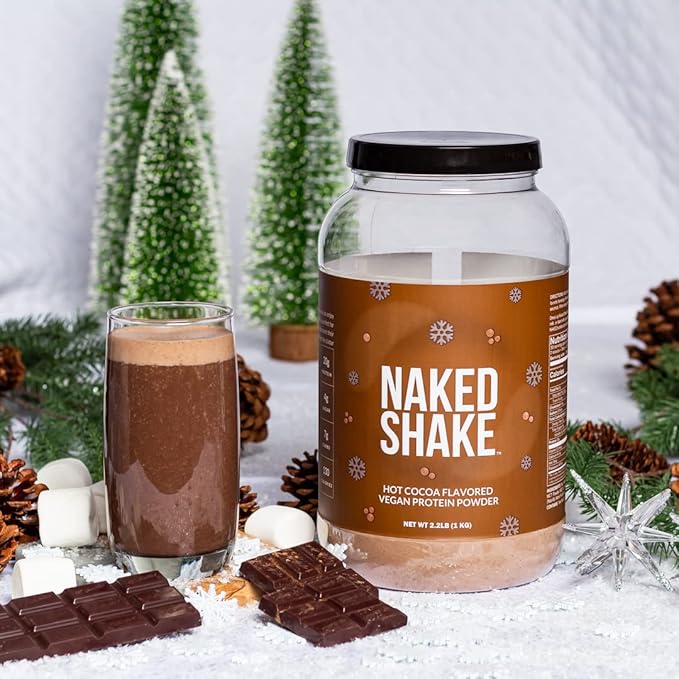 NAKED Shake - Hot Cocoa Protein Shake - Plant Based Protein Powder with Mct Oil - Gluten-Free, Soy-Free, No Gmos Or Artificial Sweeteners - 30 Servings