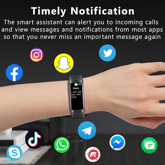 Fitness Tracker Activity Tracker 1.10''AMOLED Touch Color Screen,Smart Watch with 24/7 Blood Oxygen Heart Rate,Sleep Monitor,IP68 Waterproof,Step Counter Health for Women Men (Black)