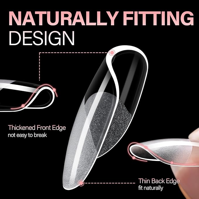 AILLSA Short Square Round Fake Nail Tips 240Pcs Soft Nail Gel Tips Pre-Shaped Acrylic Nail Tips, Half Matte Full Cover Press on False Tips for Nail Extension Home DIY 15 Sizes Gelly Tips