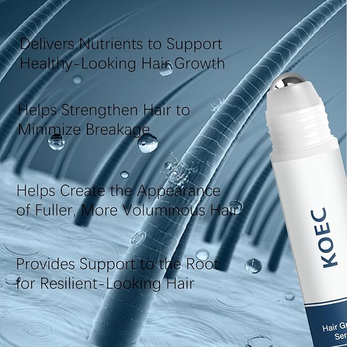 Hair Growth Essence Roll-On Bottle – 3% Rosemary, 3% Redensyl, and 2% Anagain – Lightweight, non-greasy scalp essence, free of preservatives and sulfates – Suitable for both men and women (1)