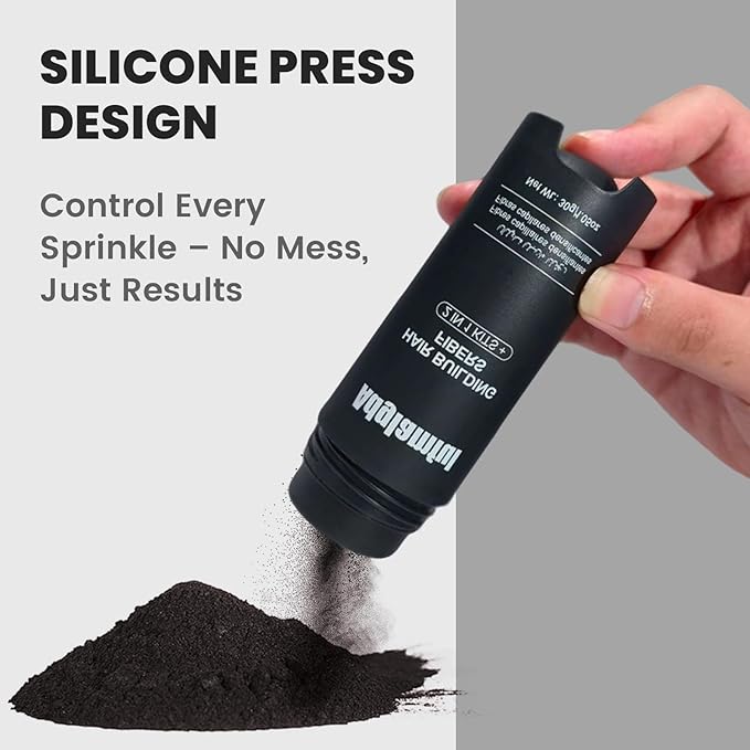 Hair Fibers Spray, Hair Building Fibers with Silicone Pump, Instant Scalp Concealer for Men & Women, Long-lasting and Sweat-proof, 1.05 oz, Dark Brown