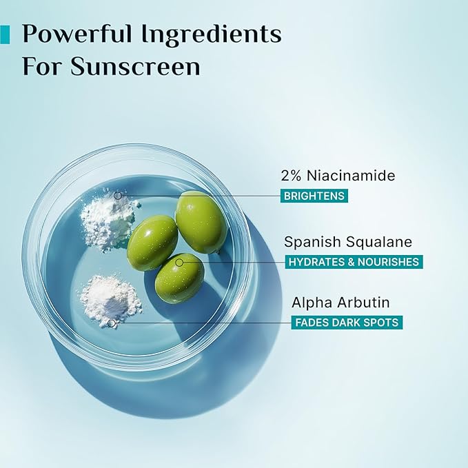 Pilgrim Korean Cica Moisturizer with 5 Ceramides & 2% Niacinamide Glow Gel Sunscreen SPF 50 PA+++ | Hydration, Barrier Strength & Bright Glow | Lightweight & Non-Sticky