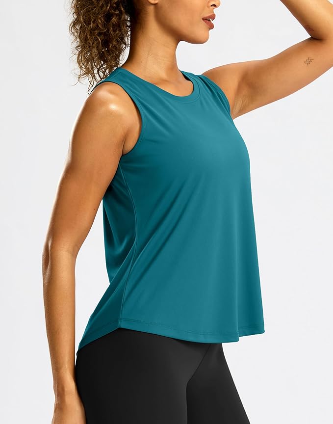 G Gradual Workout Tank Top for Women Sleeveless Athletic Yoga Tops High Neck Quick Dry Running Tennis Sports Shirts for Women