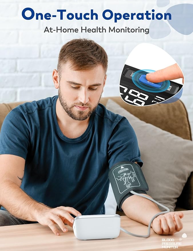 Blood Pressure Monitors for Home Use Upper Arm, Accurate Cuff 8.7”-15.7” Monitor with Large Backlight Display 2 Users 240 Sets Memory, Digital BP Machine, Christmas Gifts for Mom Dad Seniors