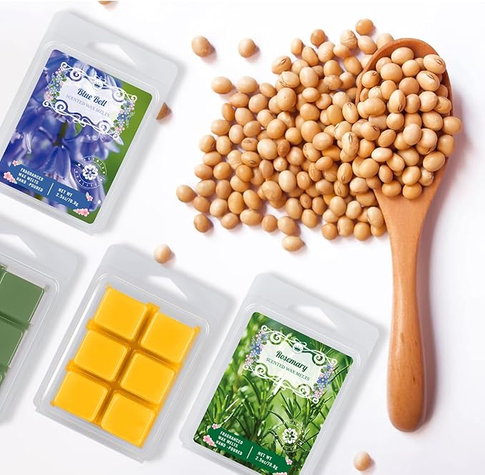 8 Natural Soy Wax fire-Free Aromatherapy Cube Gift Box, containing 8 Kinds of fragrances Such as bluebells, are Safe and Pleasant, Helping You Create Aromatic Space.