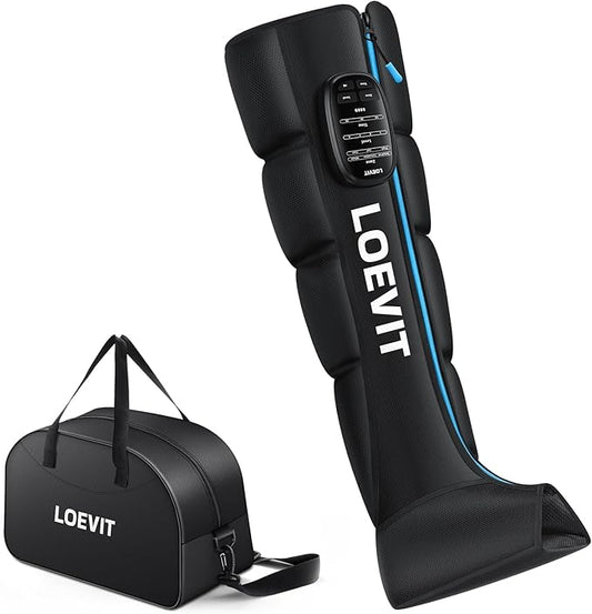 Cordless Air Compression Leg Massager for Pain Relief, Full Leg Boots with Dynamic Pressure, Enhances Circulation, Reduces Muscle Pain, Fast Recovery (Single)