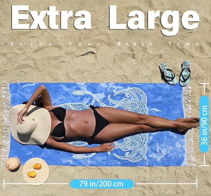 Turkish Beach Towel Quick Dry Absorbent Cotton Lightweight Thin Bathroom Bath Pool Swim Towels Extra Large Oversized Sand Free Beach Accessories Essentials Stuff Cloud Gift for Adults