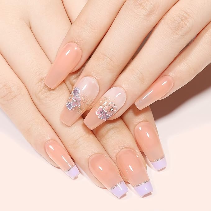 TOMICCA Nude Gel Nail Polish - Clear, Jelly, Translucent Nude - Quick Dry, Long Lasting UV Neutral Gel Polish for Nail Art Manicure