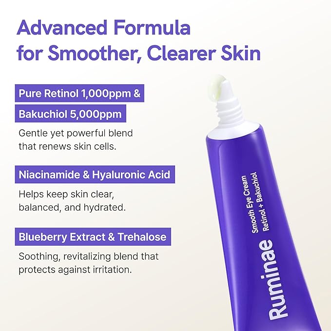 Korean Retinol 0.1% + Bakuchiol 0.5% Cream | Anti-Aging Cream for Face, Neck & Eyes | Fades Pigmentation, Dark Spots & Wrinkles | Gentle Daily Skincare for Beginners (30ml / 1.01 fl oz)