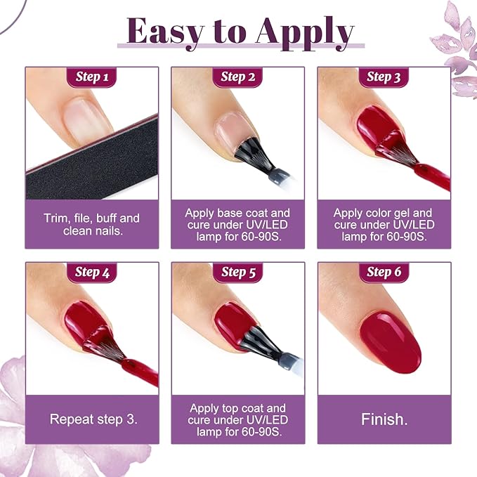 JODSONE 32+4 Pcs Gel Nail Polish Kit Soak Off Gel Polish Set Glitter Gel Nail Kit Nail Art Salon DIY at Home Manicure Kit