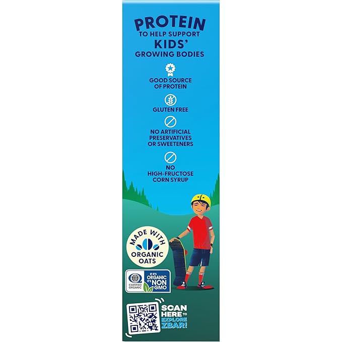 Zbar Protein - Chocolate Flavored Mint - Crispy Snack Bars - Made with Organic Oats - Non-GMO - 5g Protein - Gluten Free Protein Bars (15 Pack)