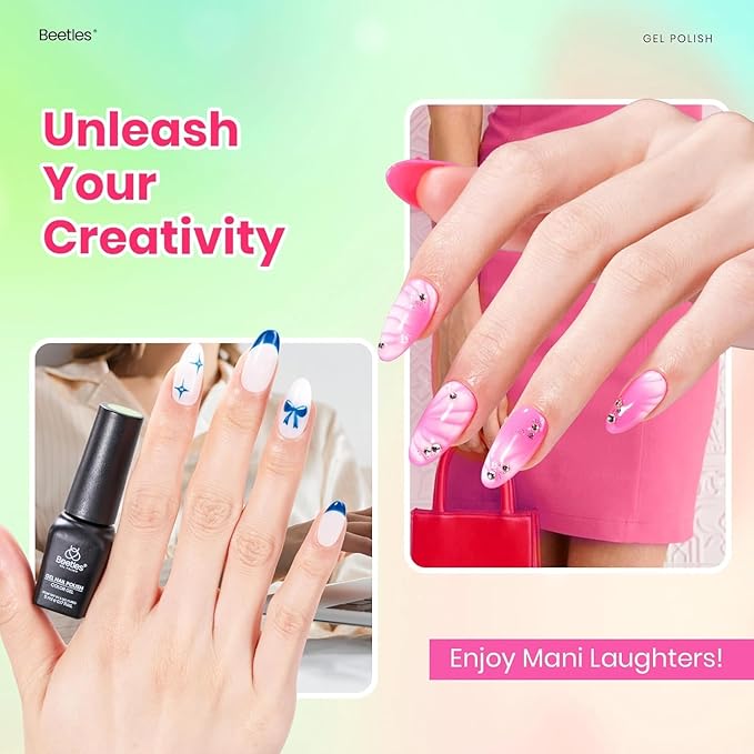 Beetles Gel Nail Polish Set 32pcs Winter Gel Polish 25 Colors with Base Top Coat Soak off UV Gel Burgundy Red Brown Green Blue Pink Gel Polish Kit DIY Nail Art Manicure Gift for Women Fourfold Grace