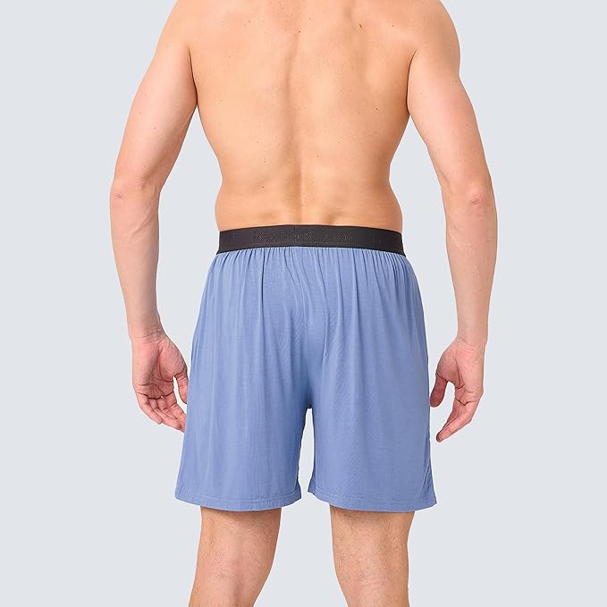 Men's Pajama bottoms Lounge Sleep Shorts Soft Comfortable Breathable Pajamas Shorts with Pockets 2 Pack