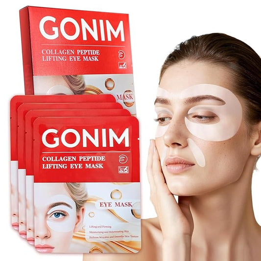GONIM Under Eye Patches 360° Fit, Eye Mask with Collagen Peptide, Salmon DNA PDRN, Retinol & Niacinamide, Eye Patches for Puffy Eyes and Dark Circles, Travel Essentials 4 pairs