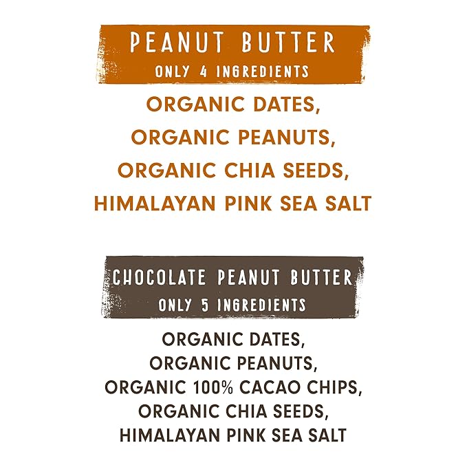 JONESBAR (Peanut Lovers, 24 Bars (2 Boxes)) USDA Organic Fruit & Nut Bar, Non-GMO, Kosher, Vegan, Gluten Free, Simple Snack Bar