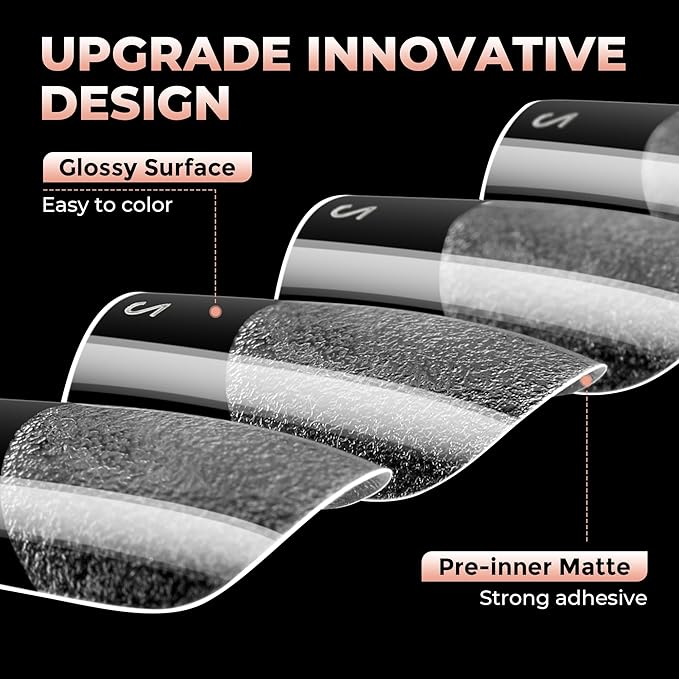 UNA GELLA Nail Tips Short Square, Pre-buff Matte Gel Nails Tips Short Square Nail Tips 120pcs Clear Full Cover False Fake Nails for Nail Extensions DIY Home Salon 12 Sizes for Women